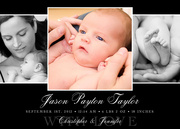 boy birth announcement collage