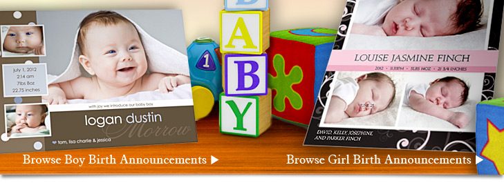 Photo Birth Announcements